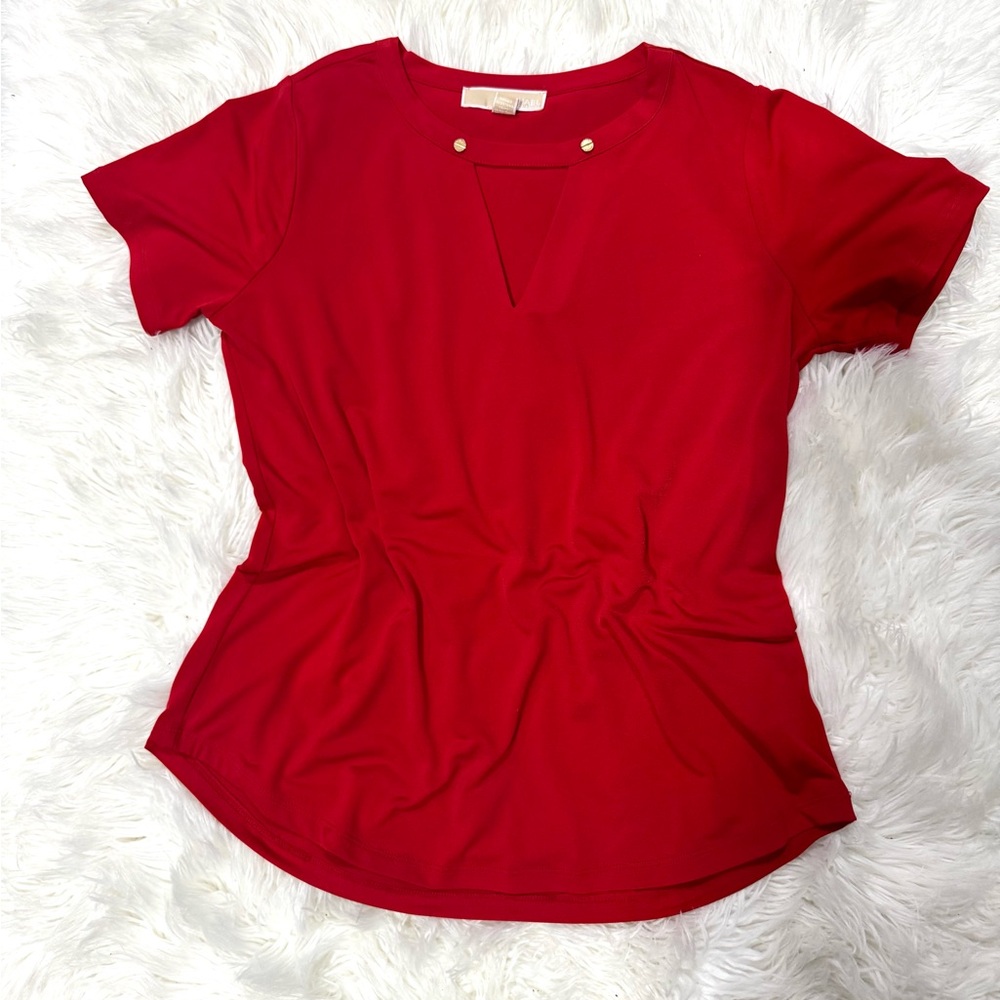MICHAEL Michael Kors Red Short Sleeve Top